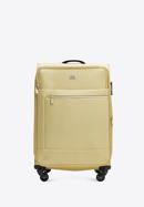 Sada měkkých kufrů s lesklým předním zipem, béžová, 56-3S-85S-10, Obrázek 2