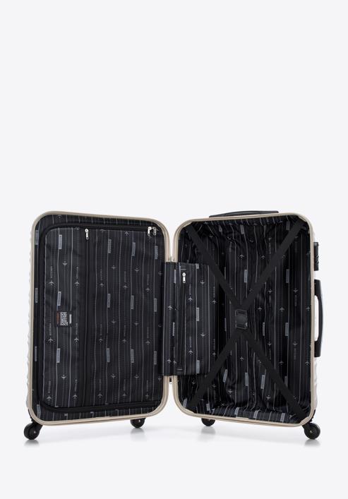 Střední kufr s visačkou, béžová, 56-3A-312-70Z, Obrázek 6