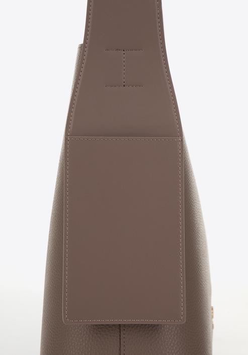 Vyztužená kožená dámská kabelka s pouzdrem, béžová, 98-4E-206-1, Obrázek 4