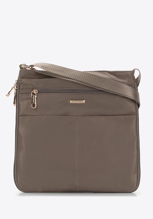 Dámská nylonová kabelka s nastavitelnou hloubkou, béžově šedá, 98-4Y-102-1S, Obrázek 1