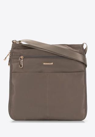 Dámská nylonová kabelka s nastavitelnou hloubkou, béžově šedá, 98-4Y-102-8, Obrázek 1