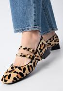 Kožené dámské boty s leopardím vzorem, béžovo-černá, 98-D-963-4-41, Obrázek 15