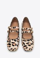 Kožené dámské boty s leopardím vzorem, béžovo-černá, 98-D-963-4-35, Obrázek 3