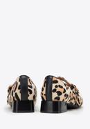 Kožené dámské boty s leopardím vzorem, béžovo-černá, 98-D-963-4-41, Obrázek 4