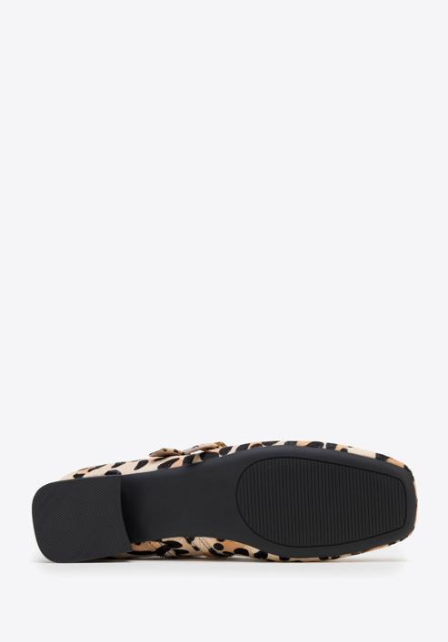 Kožené dámské boty s leopardím vzorem, béžovo-černá, 98-D-963-4-40, Obrázek 6