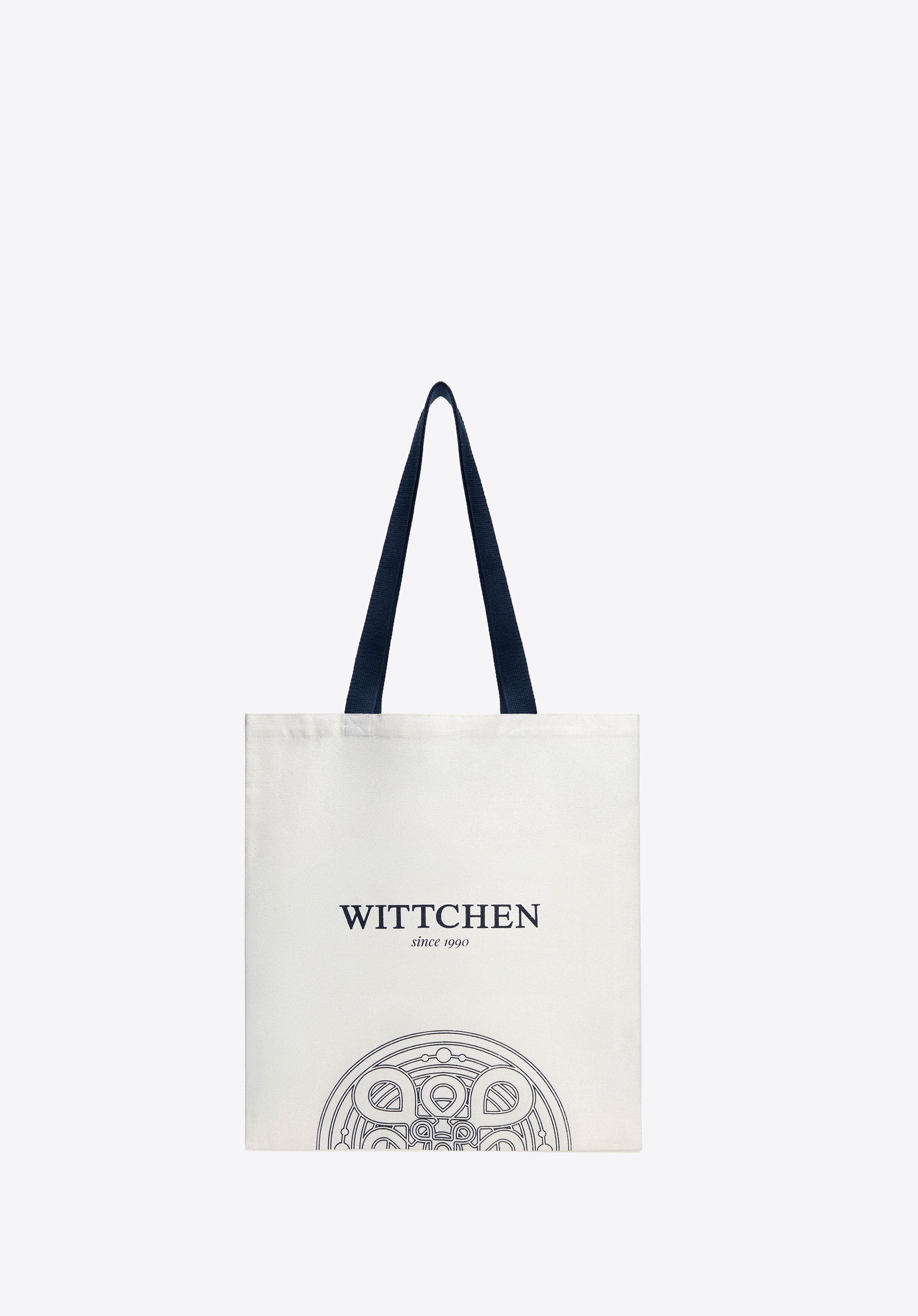 Plátenná kabelka s potlačou mandaly, béžovo-tmavomodrá, 29-4-900-3X, Obrázok 1