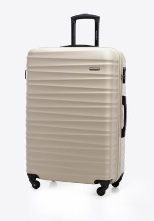 ABS bordázott nagy bőrönd, bézs, 56-3A-313-86, Fénykép 1