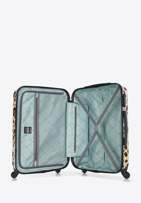ABS közepes bőrönd mintás, bézs-barna, 56-3A-642-C, Fénykép 5