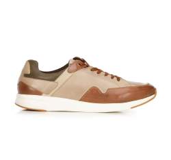 Férfi sneakers szemes bőrből, bézs-barna, 92-M-301-8-41, Fénykép 1
