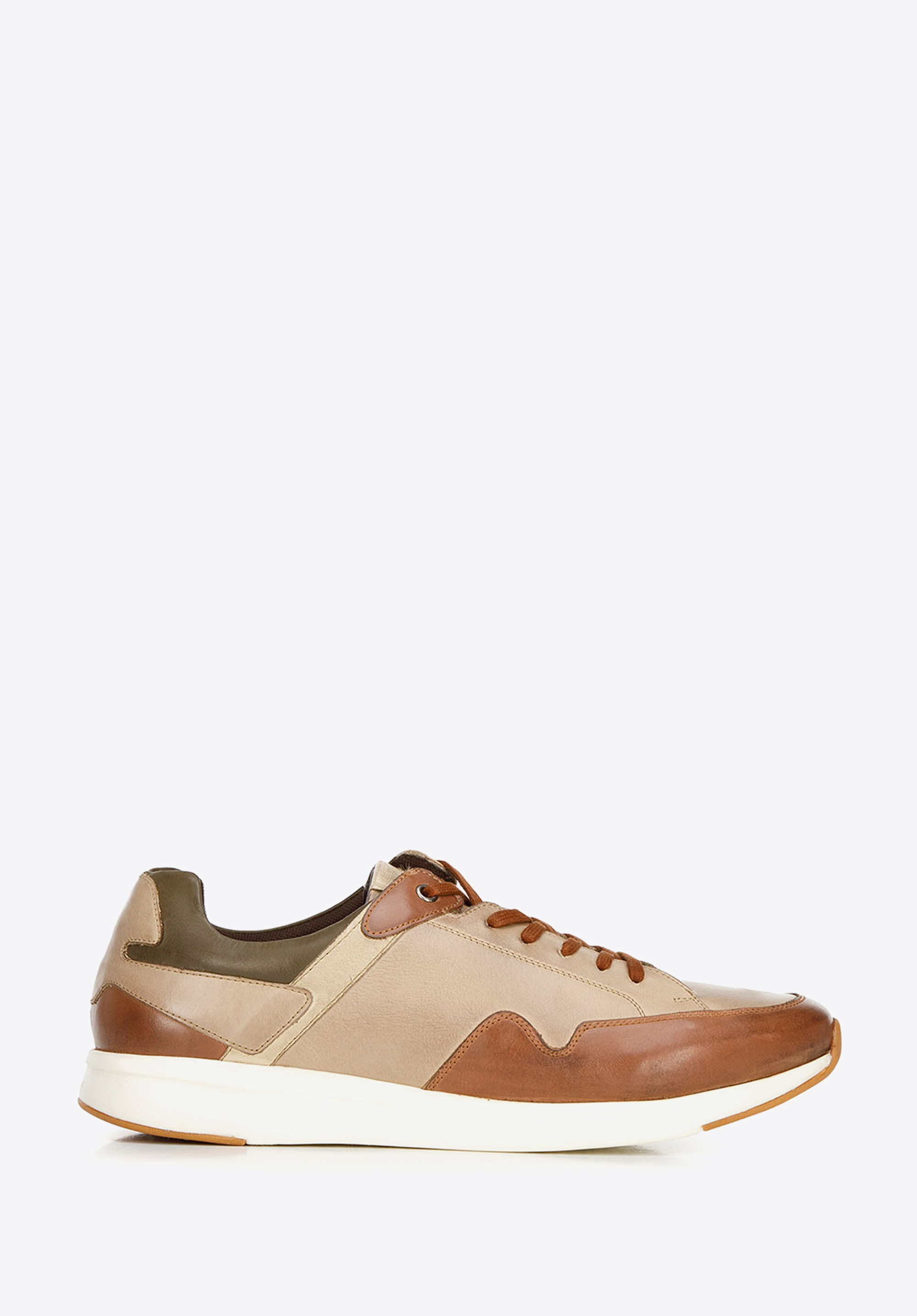 Férfi sneakers szemes bőrből, bézs-barna, 92-M-301-8-41, Fénykép 1