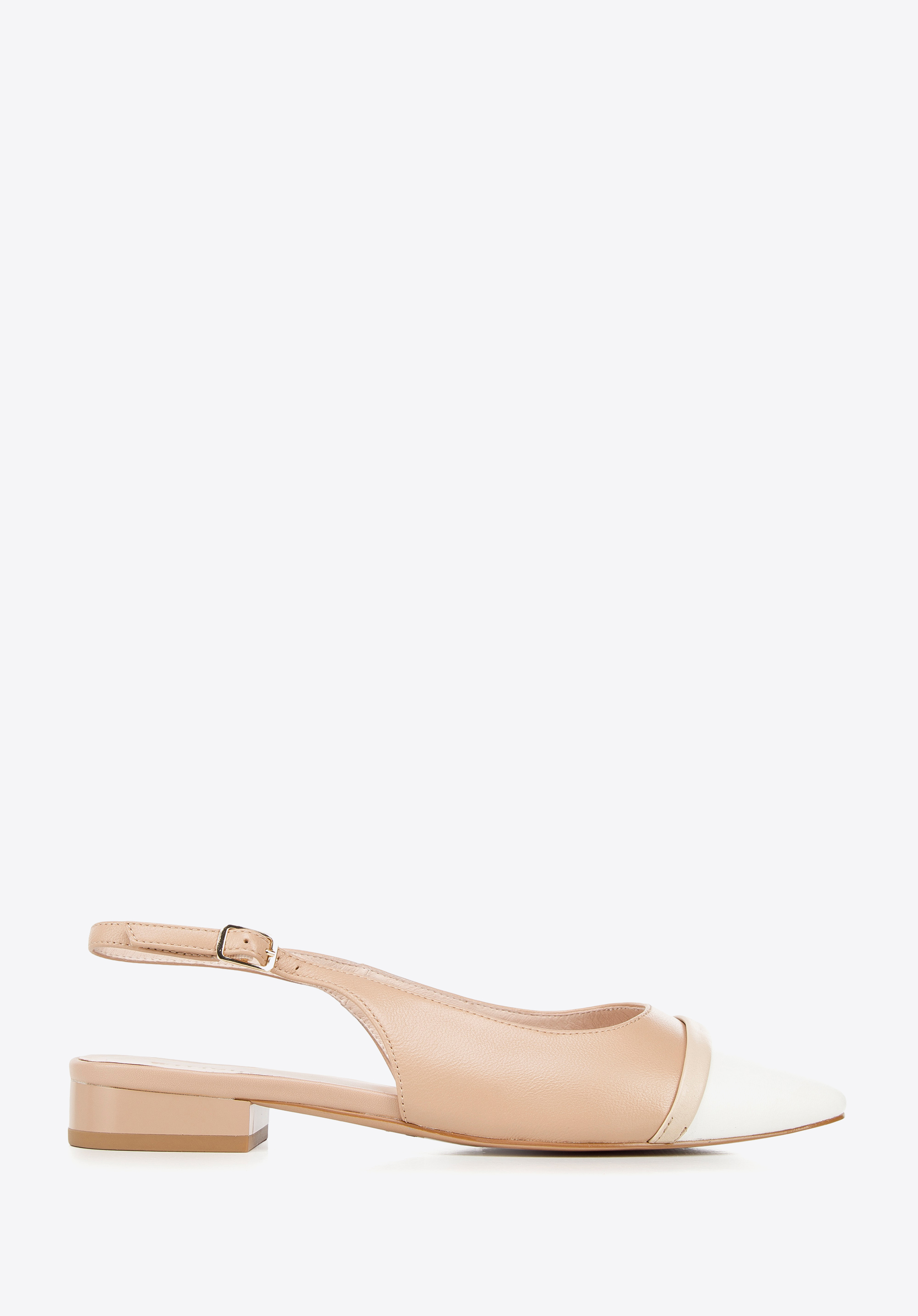 Női bőr sling back típusú tömbsarkú cipő