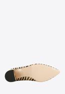 Állatszőr mintás női magassarkú cipő, bézs-fekete, 96-D-500-9-38, Fénykép 6