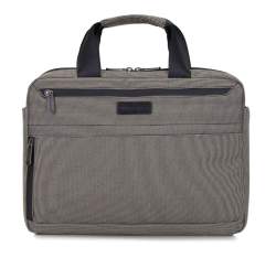Férfi 13 hüvelykes laptop táska kis oldalsó zsebbel, bézs-fekete, 92-3P-102-8, Fénykép 1
