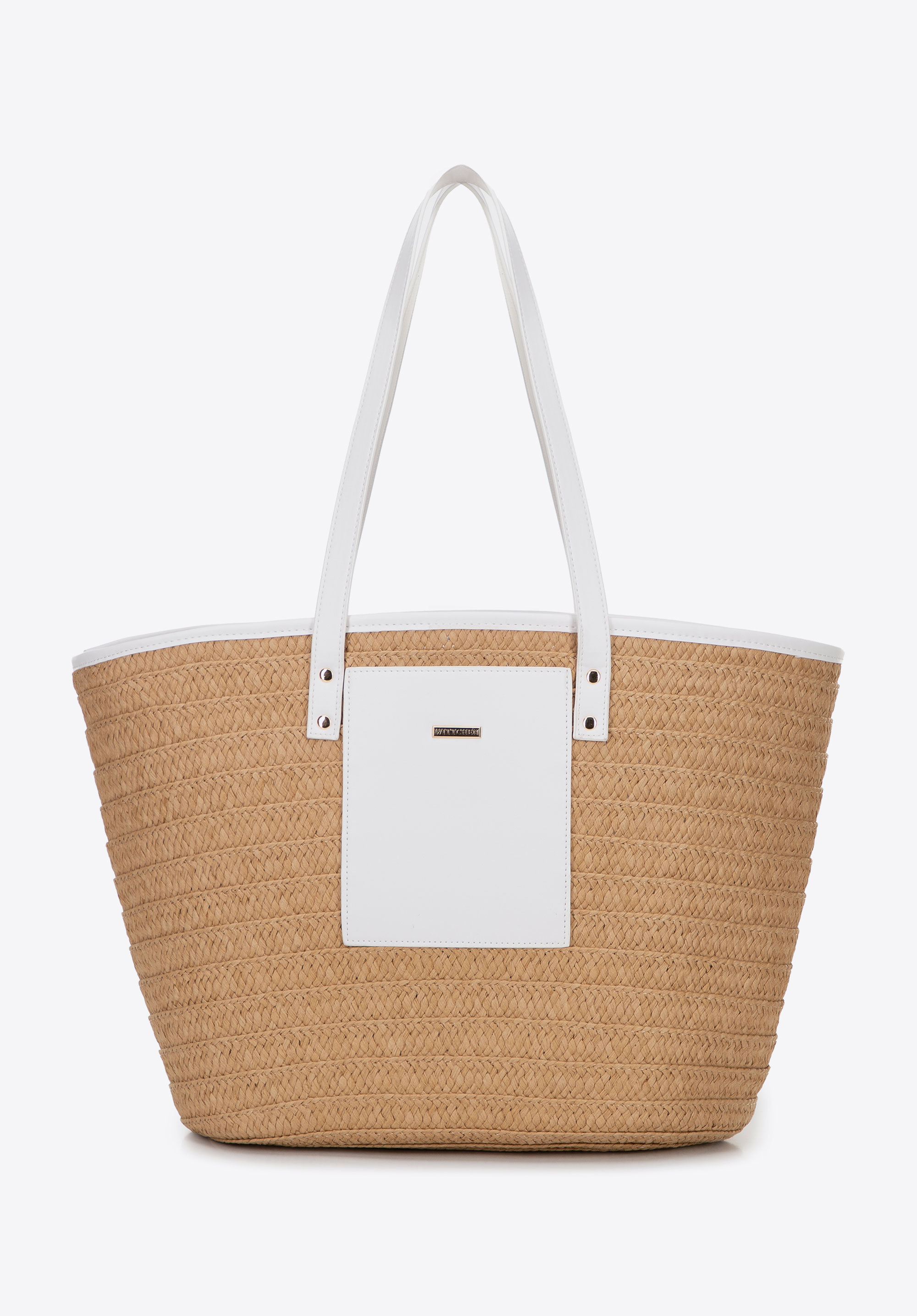 Női szőtt szalmatáska, bézs-krémes, 100-4Y-904-95, Fénykép 1