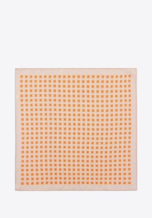 Selyemzsebkendő négyzet, bézs-narancs, 92-7P-001-X9, Fénykép 2