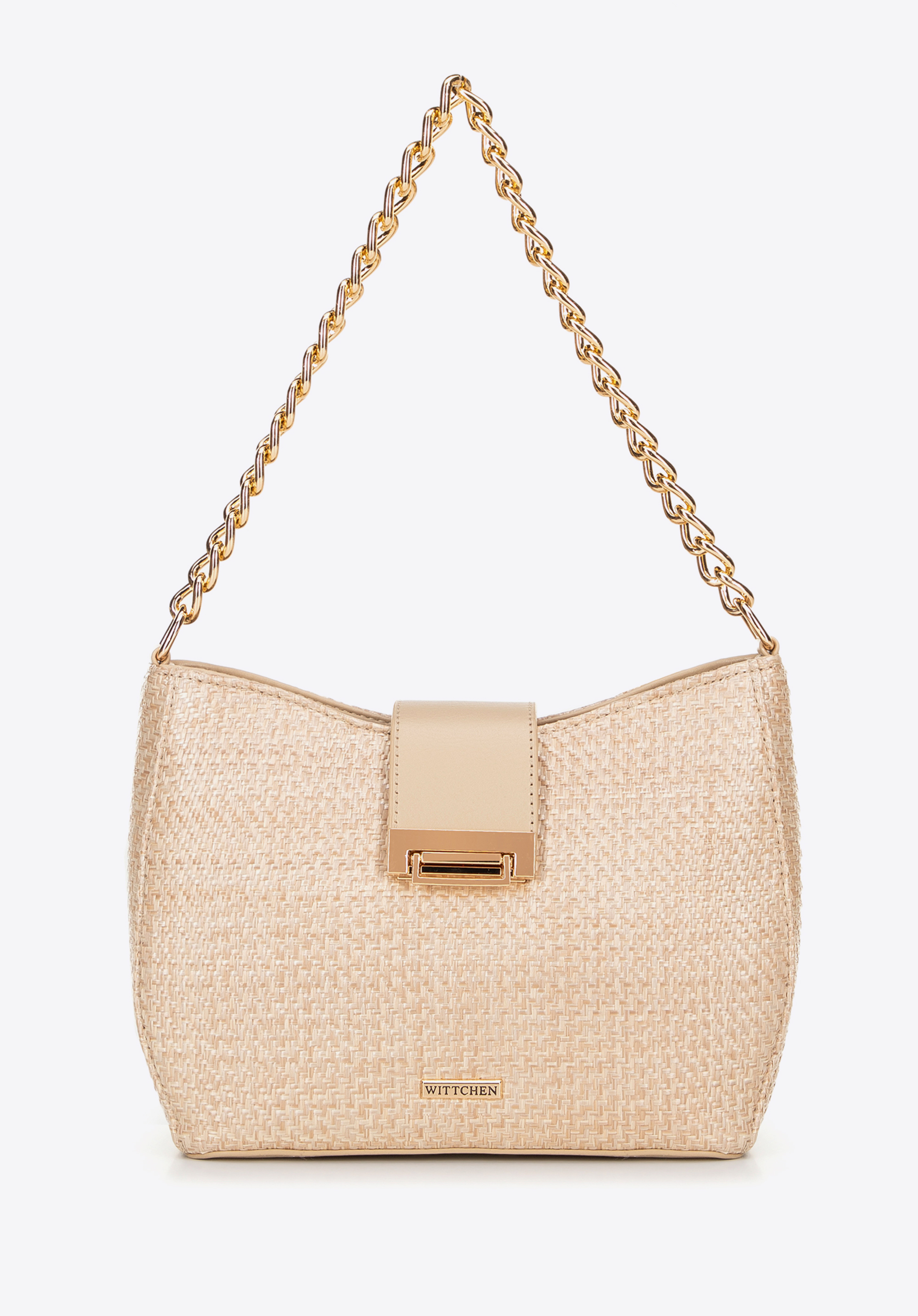 Női szőtt crossbody táska, bézs, 100-4Y-415-9, Fénykép 1