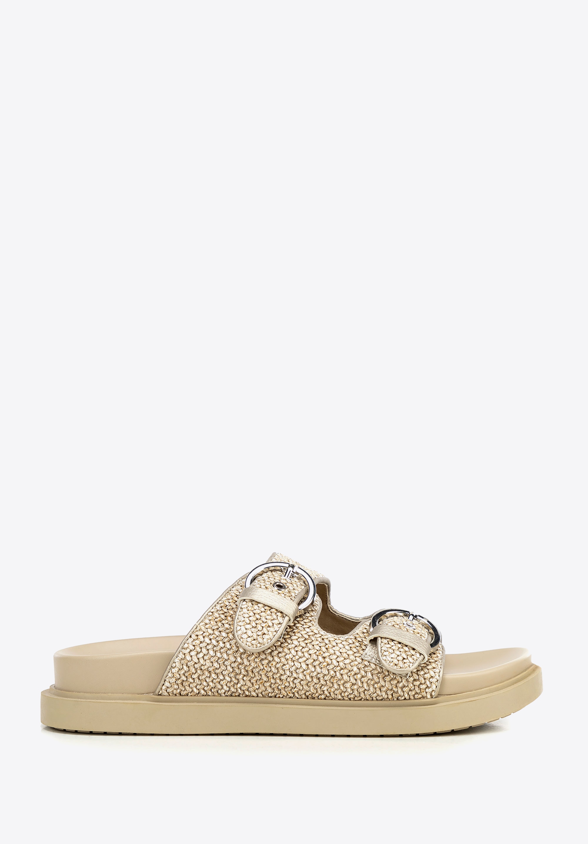 Fonott női papucs, bézs, 100-DP-401-9-35, Fénykép 1