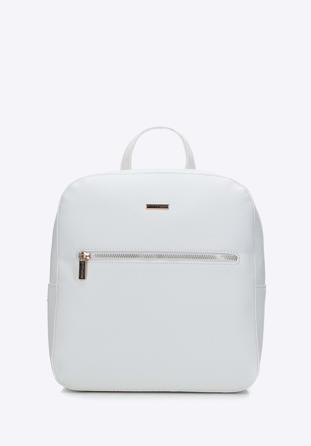 Dámský jednoduchý batoh z ekologické kůže, bílá, 98-4Y-214-0, Obrázek 1