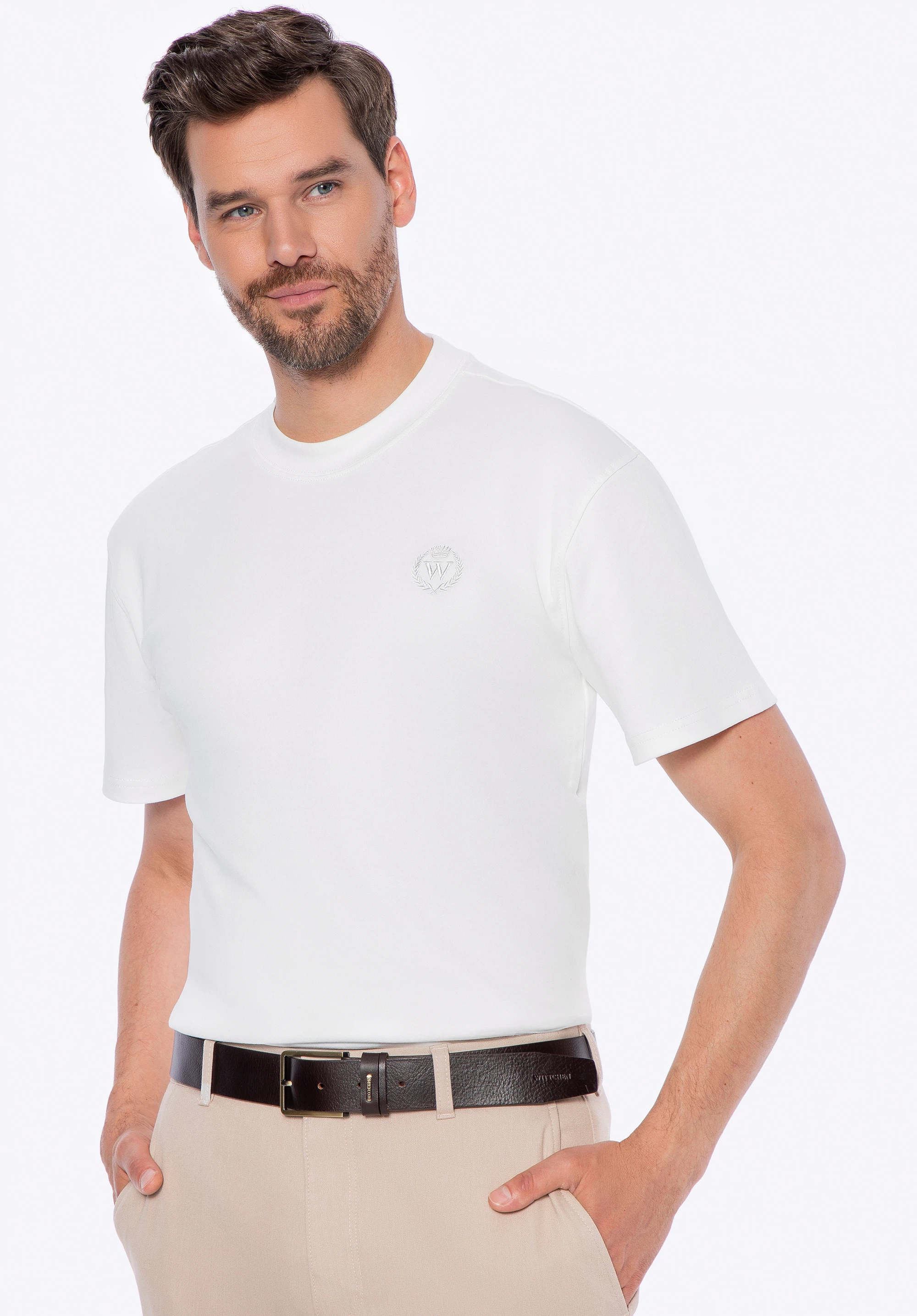 Pánské bavlněné tričko, bílá, M0-99-100-0-XL, Obrázek 1