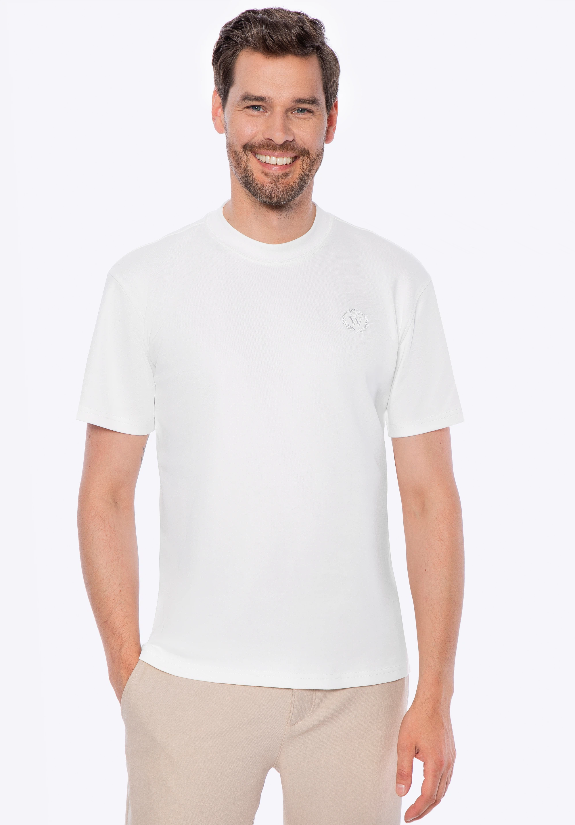 Pánské bavlněné tričko, bílá, M0-99-100-0-XL, Obrázek 1
