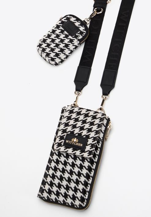 Dámská mini kabelka s pouzdrem, bílo-černá, 97-2E-506-X4, Obrázek 5