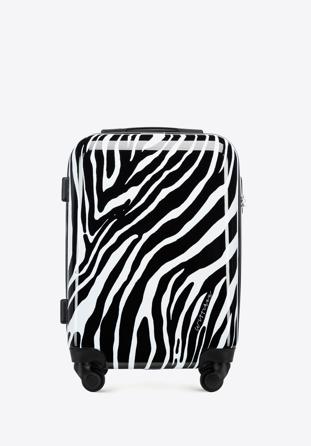 Kabinový cestovní kufr, bílo-černá, 56-3A-641-Z, Obrázek 1