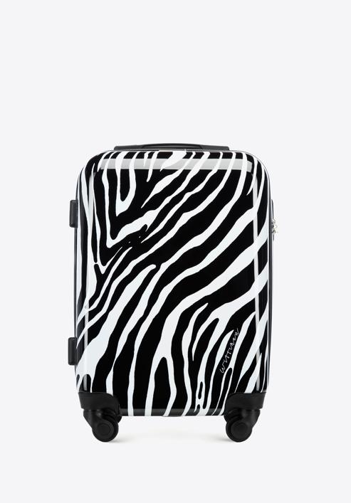 Kabinový cestovní kufr, bílo-černá, 56-3A-641-C, Obrázek 1