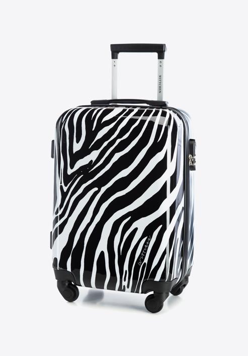Kabinový cestovní kufr, bílo-černá, 56-3A-641-85, Obrázek 4