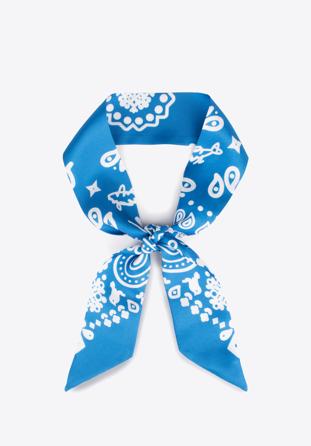 Dámský hedvábný šátek, bílo-modrá, 97-7T-001-X16, Obrázek 1