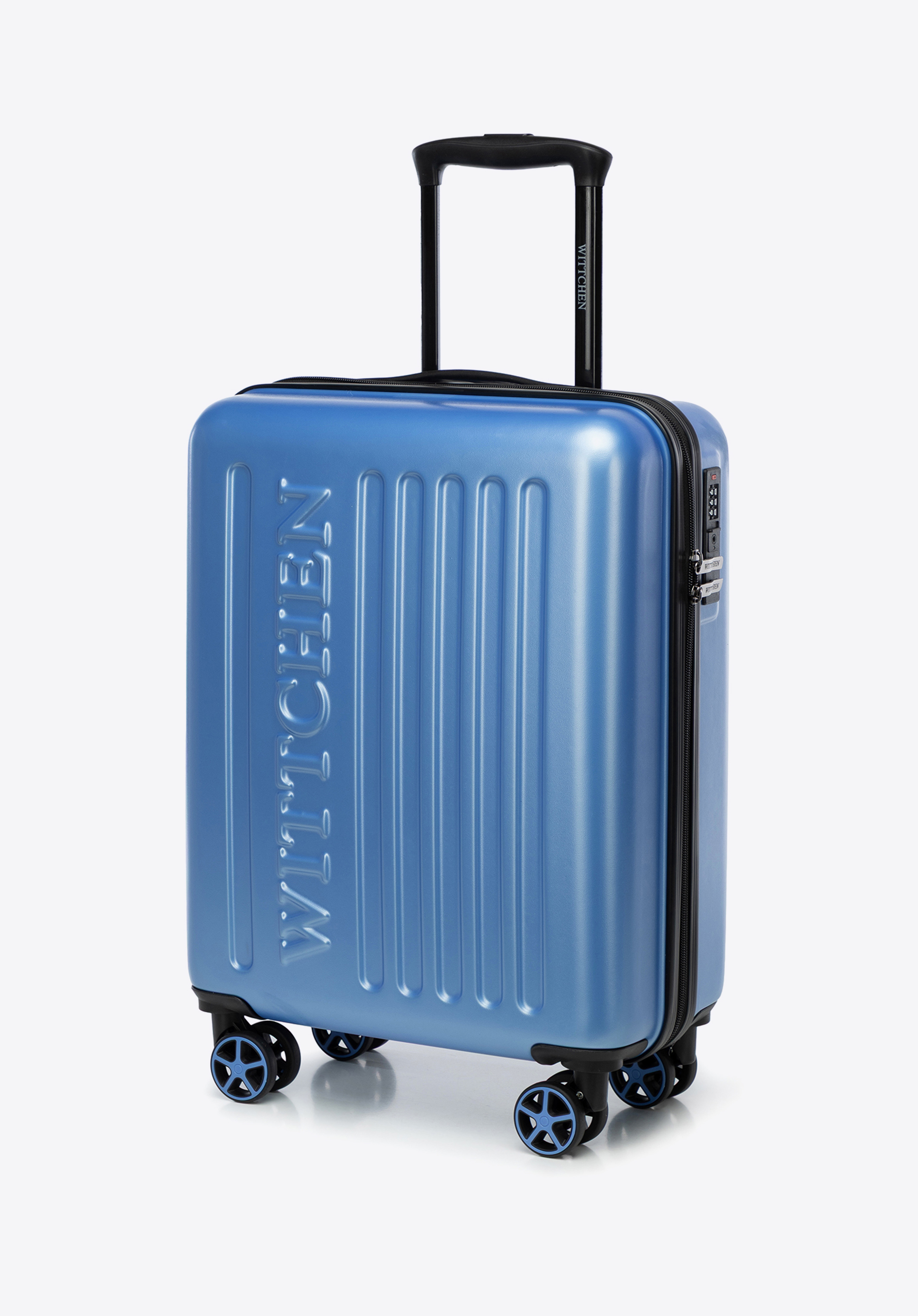 ABS-Kabinenkoffer mit geprägtem Logo, blau, 56-3A-501-77, Bild 1