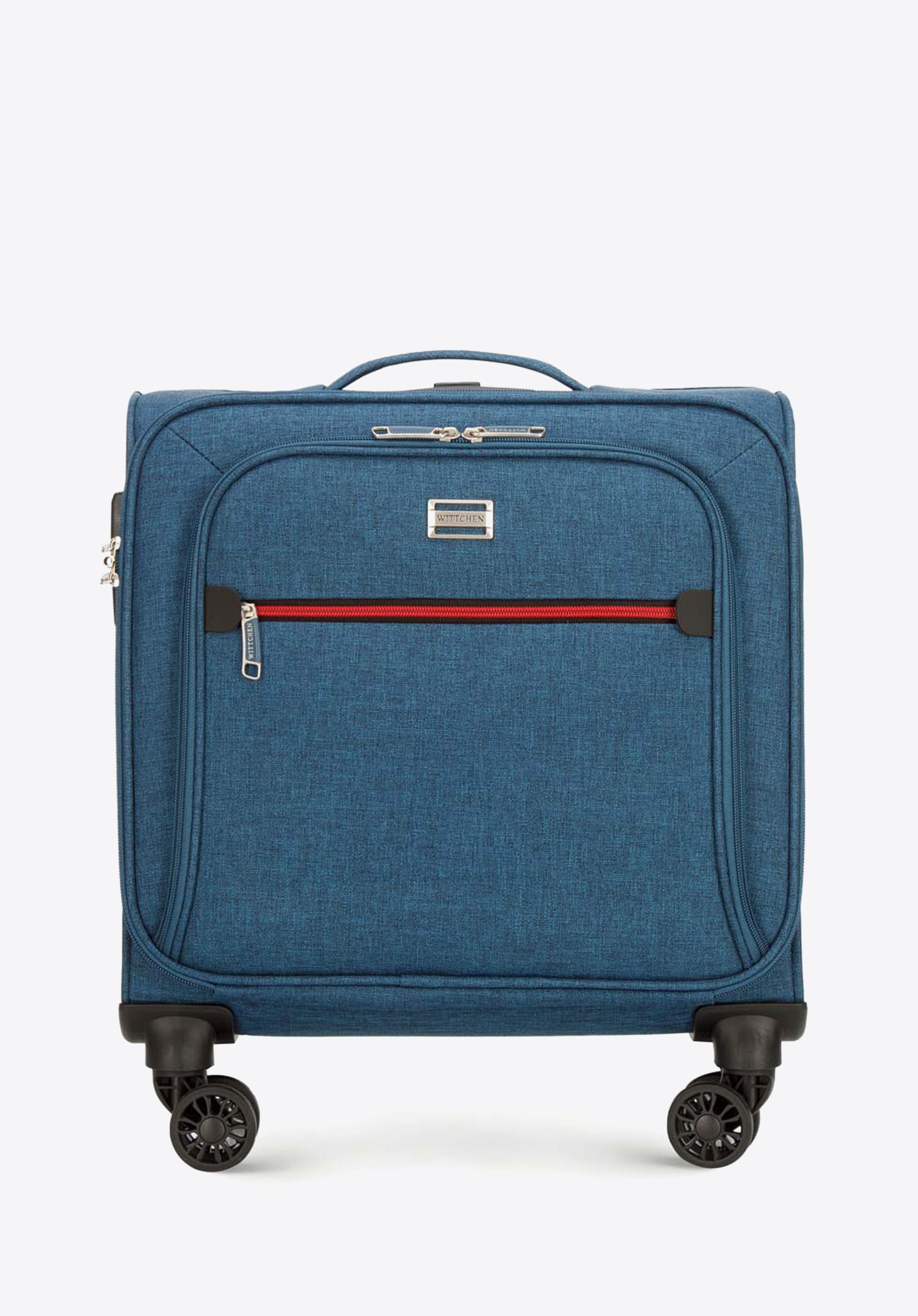 Aktenkoffer mit farbigem Reißverschluss, blau, 56-3S-505-91, Bild 1