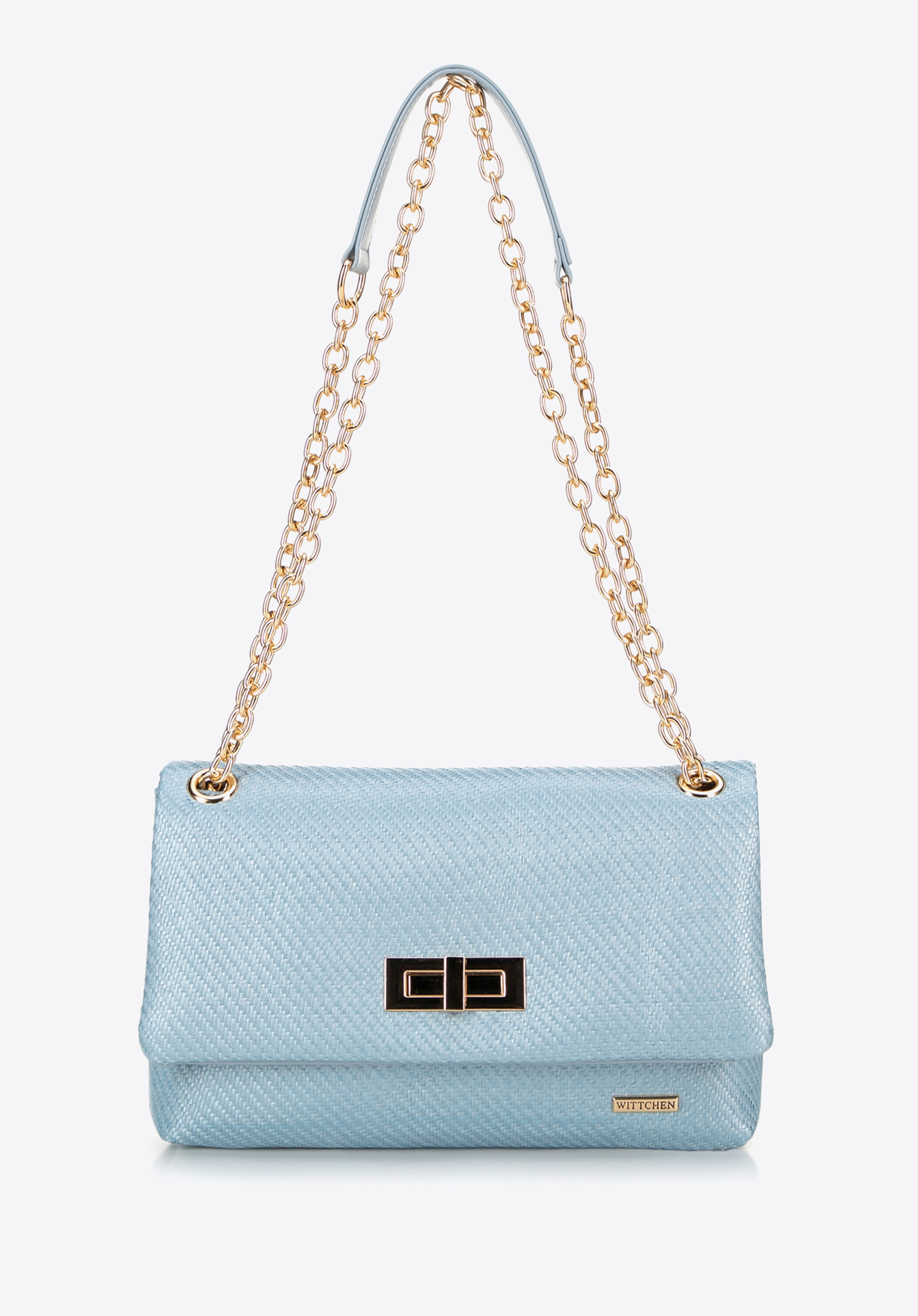 Damen Crossbody an Kette, blau, 100-4Y-414-N, Bild 1