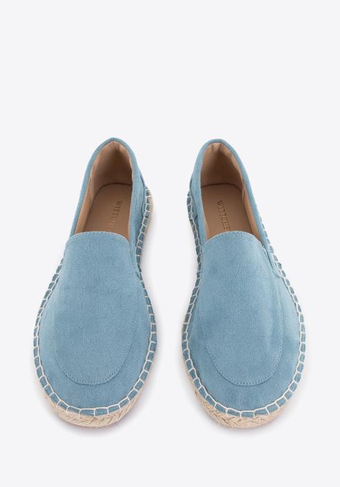 Damen-Espadrilles aus Öko-Wildleder, blau, 96-DP-800-9-36, Bild 2