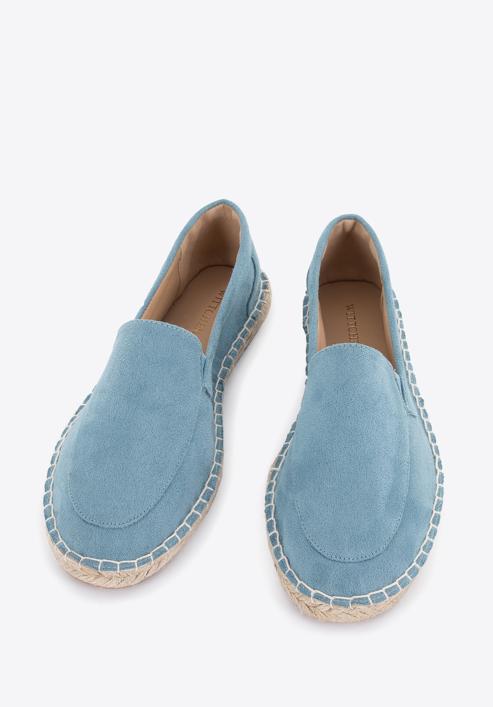 Damen-Espadrilles aus Öko-Wildleder, blau, 96-DP-800-P-35, Bild 3