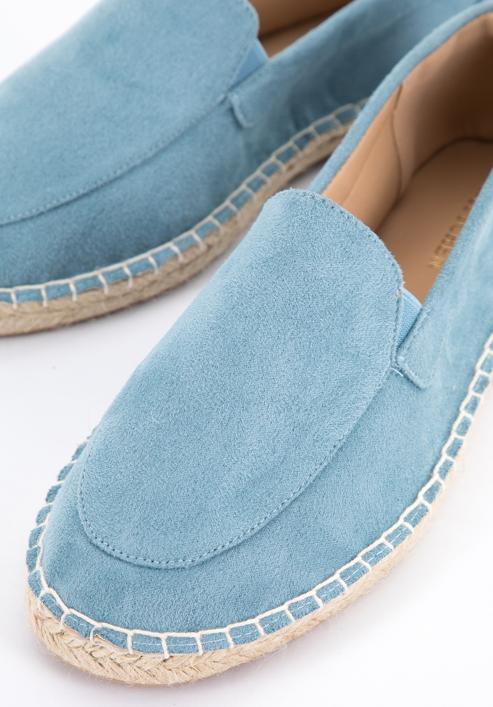 Damen-Espadrilles aus Öko-Wildleder, blau, 96-DP-800-P-35, Bild 7