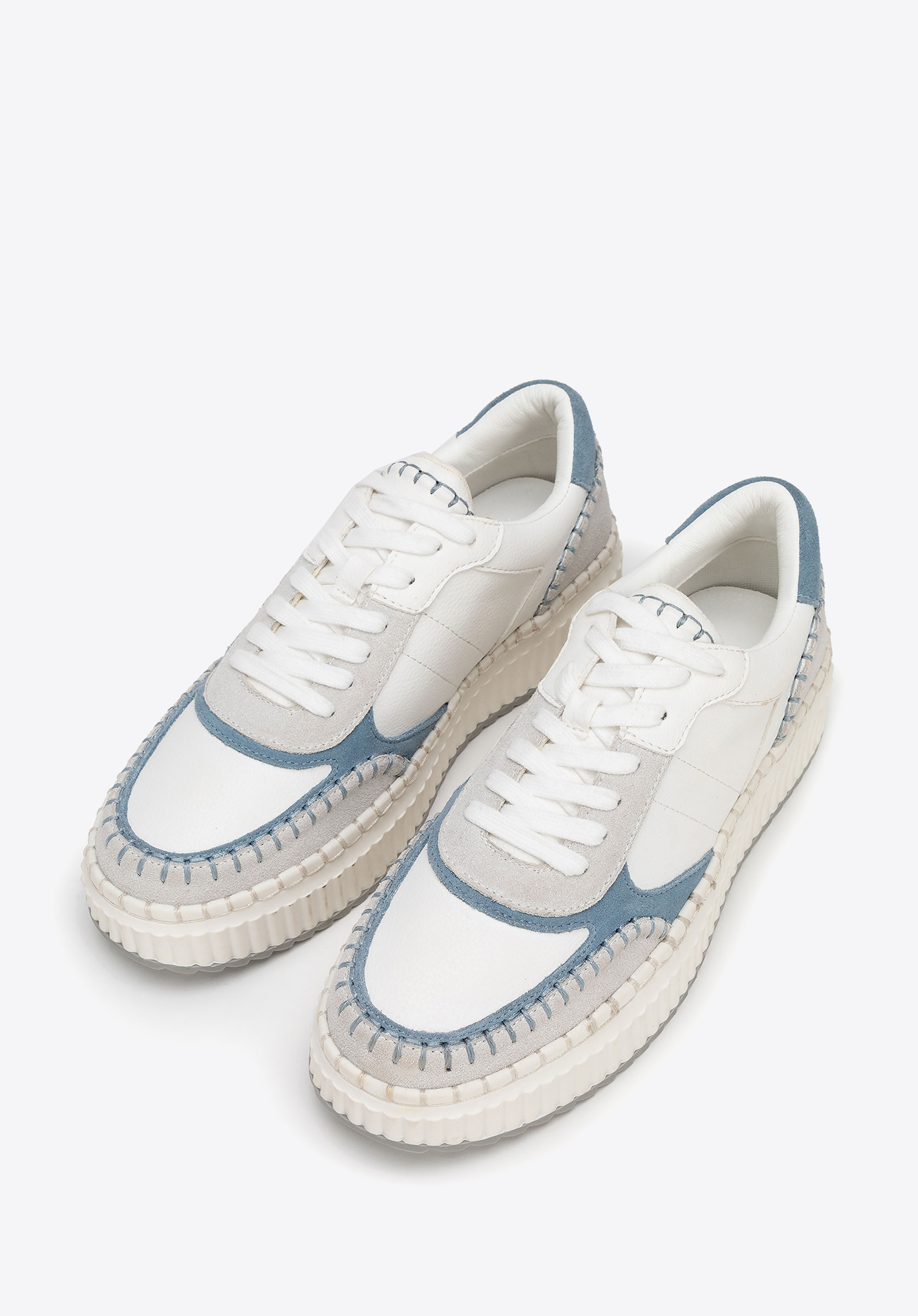 Damen-Sneakers aus Öko-Leder und Wildleder, blau, 100-DP-404-7-41, Bild 1