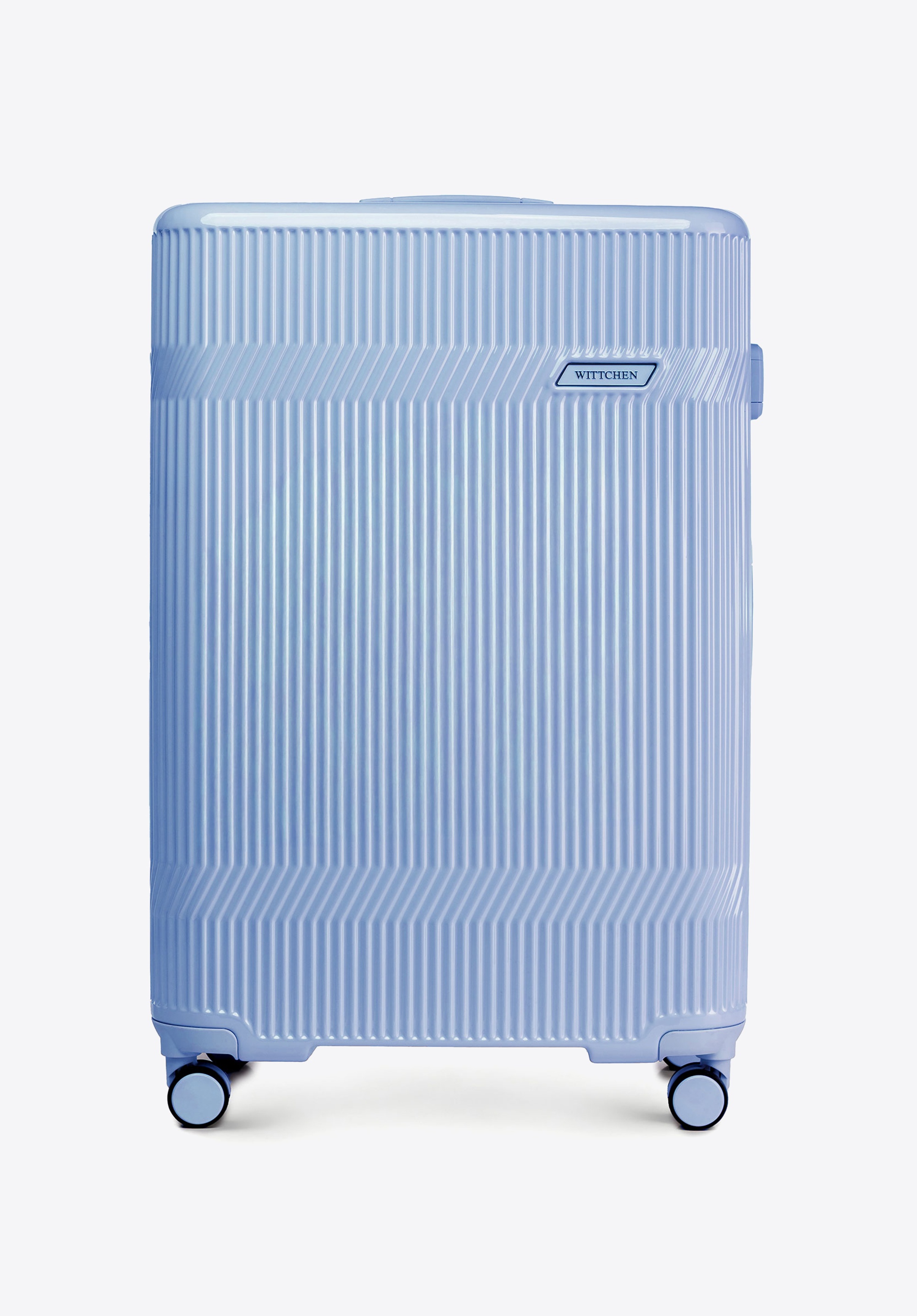 Großer Polycarbonat-Koffer mit glänzender Oberfläche, blau, 56-3P-013-70, Bild 1