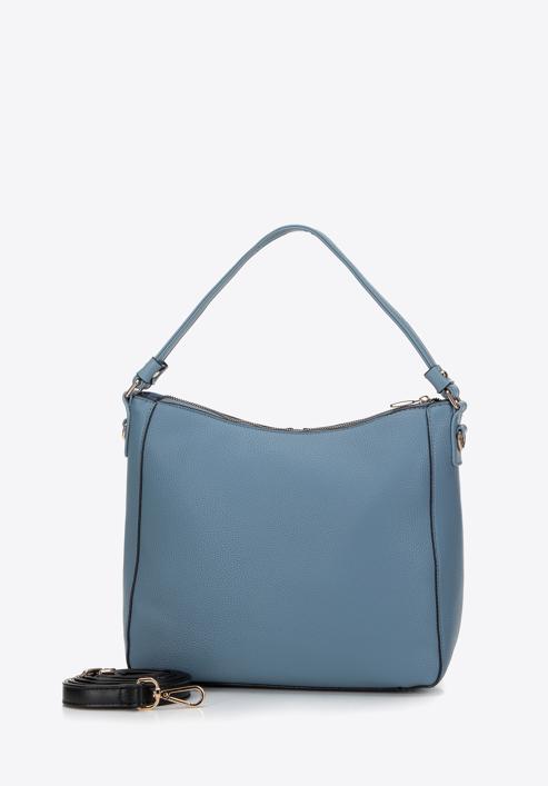 Handtasche für Frauen mit Nieten, blau, 98-4Y-603-N, Bild 2