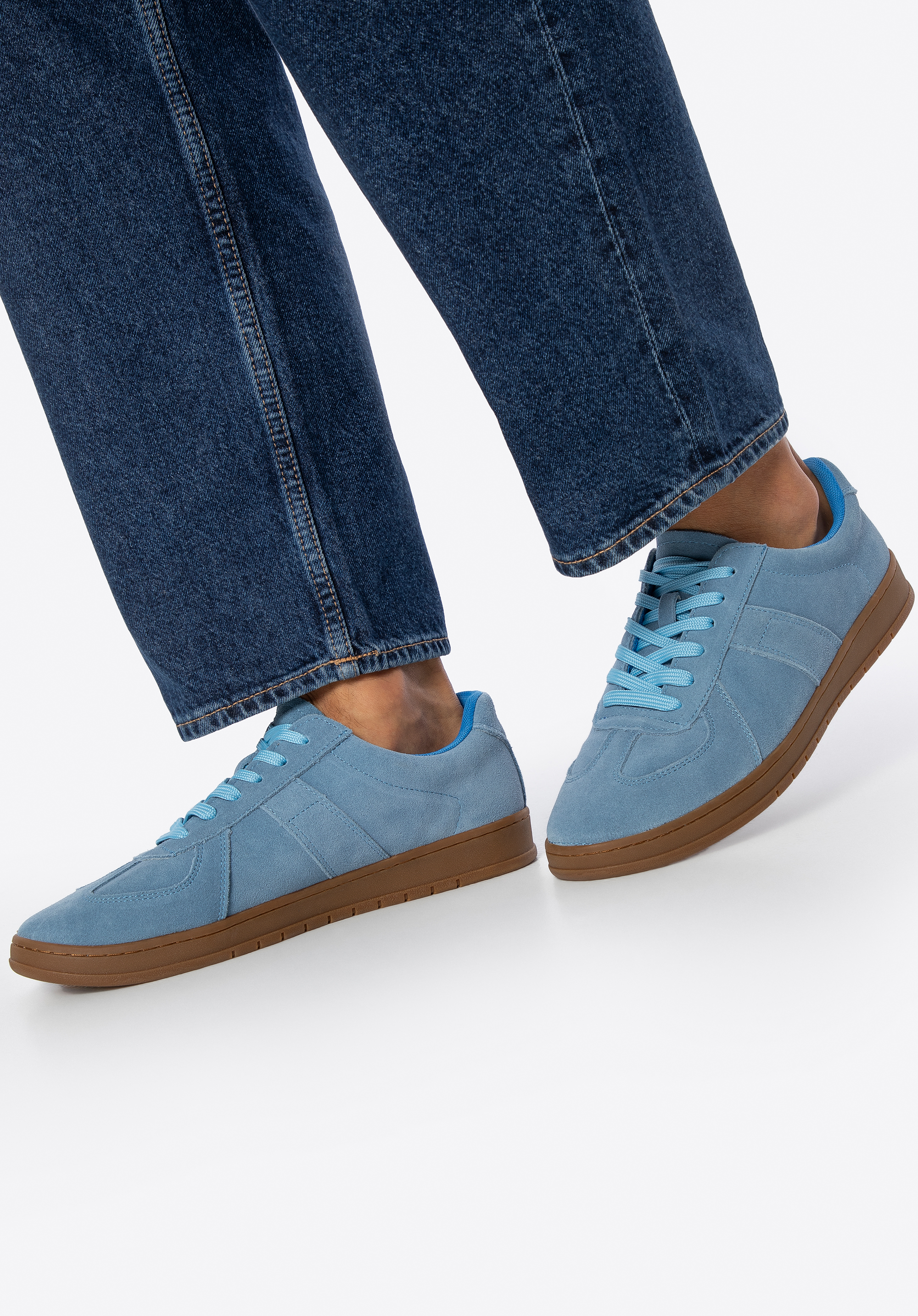 Herren-Sneaker aus Wildleder, blau, 100-M-500-7-44, Bild 1