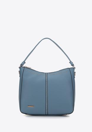 Handtasche für Frauen mit Nieten, blau, 98-4Y-603-N, Bild 1