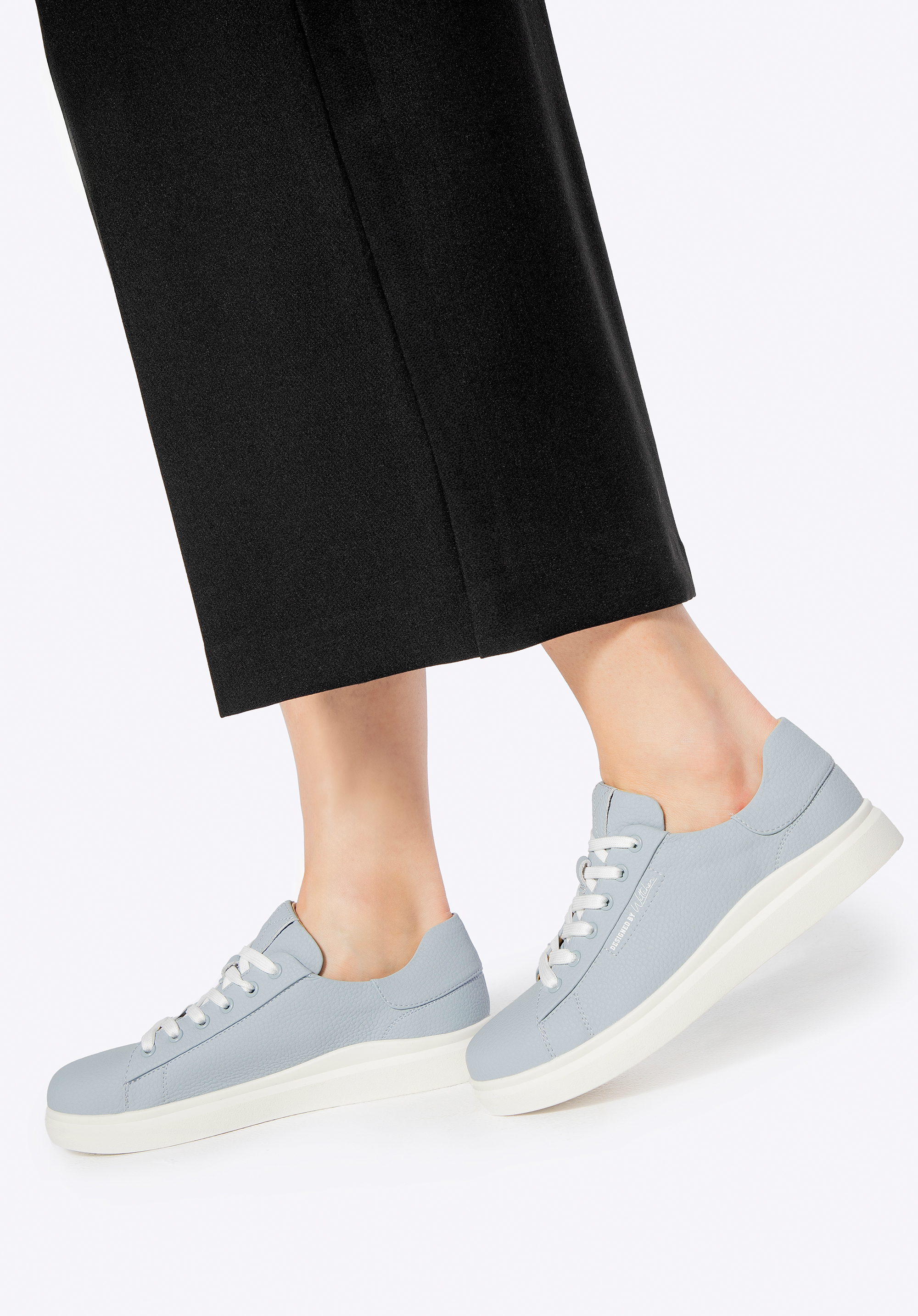 Klassische Plateau-Sneaker für Damen, blau, 100-D-951-7-35, Bild 1