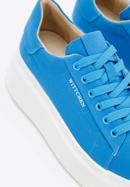 Klassische Sneakers für Damen mit dicker Sohle, blau, 96-D-962-N-37, Bild 8