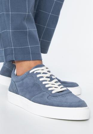 Klassische Sneakers für Herren aus Wildleder, blau, 96-M-710-N-40, Bild 1