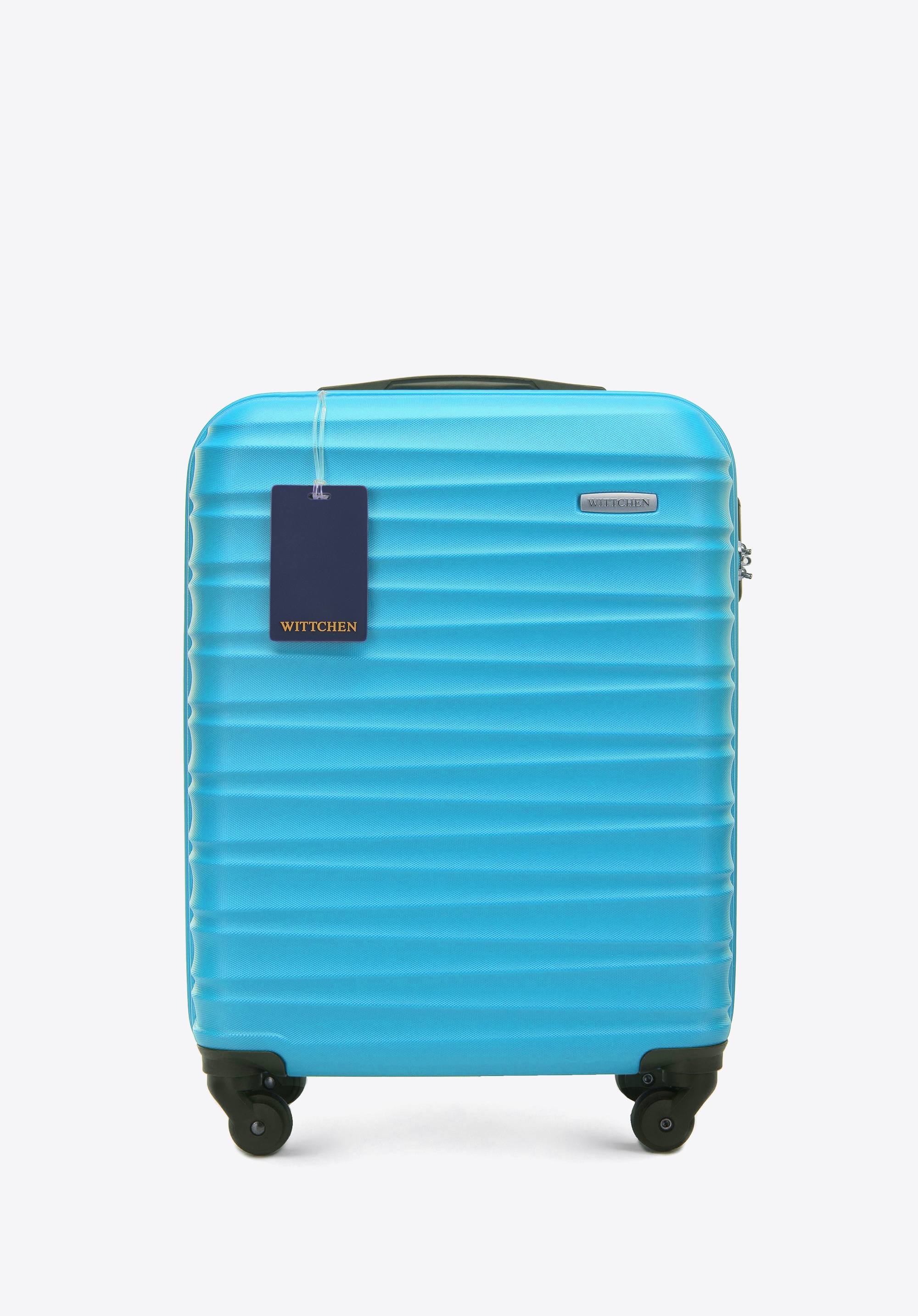 Kleiner ABS-Koffer mit Gepäckanhänger, blau, 56-3A-311-70Z6, Bild 1