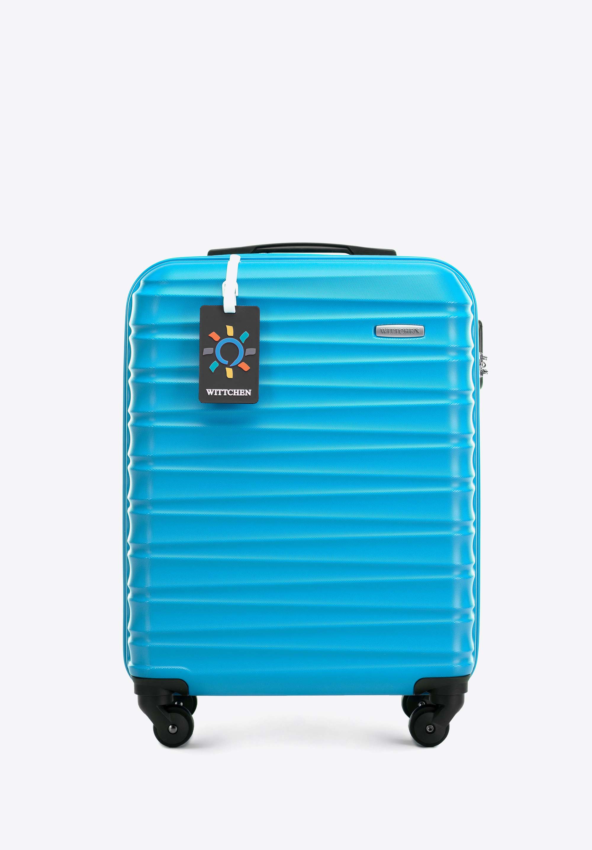 Kleines ABS-Koffer mit Anhänger, blau, 56-3A-311-70Z4, Bild 1