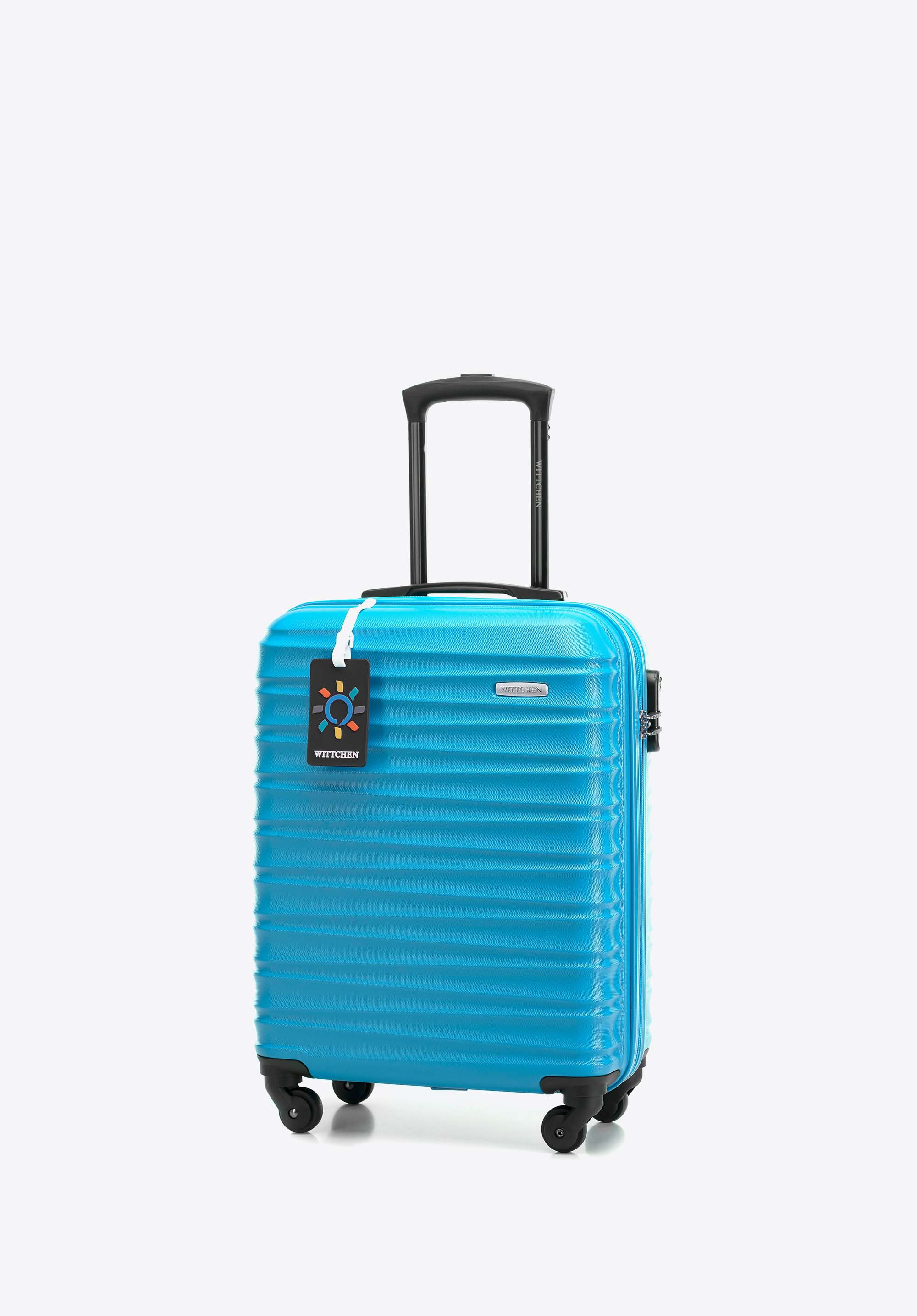 Kleines ABS-Koffer mit Anhänger, blau, 56-3A-311-70Z4, Bild 1