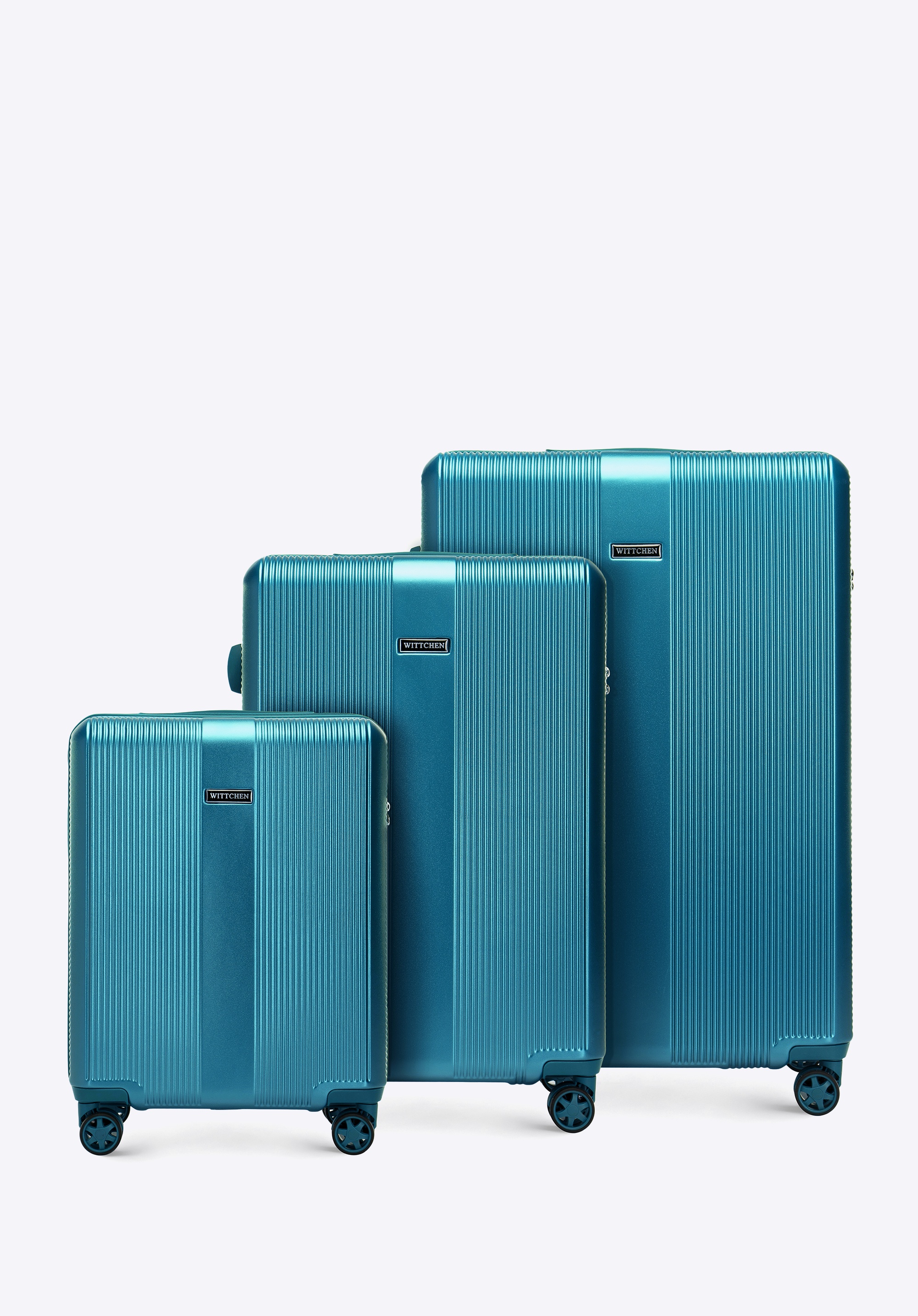 Kofferset aus Polycarbonat, blau, 56-3P-90S-91, Bild 1