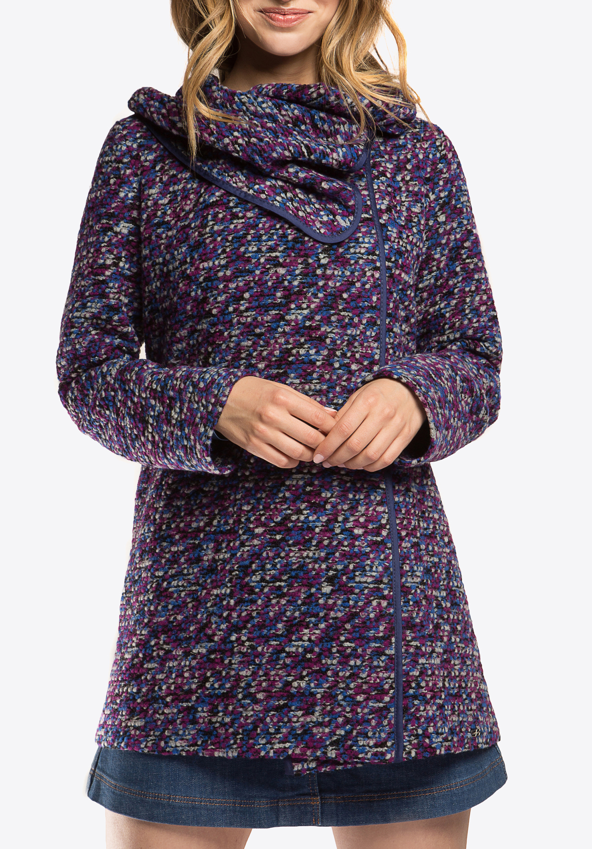 Damenmantel, blau-lila, 86-9W-112-7-XL, Bild 1