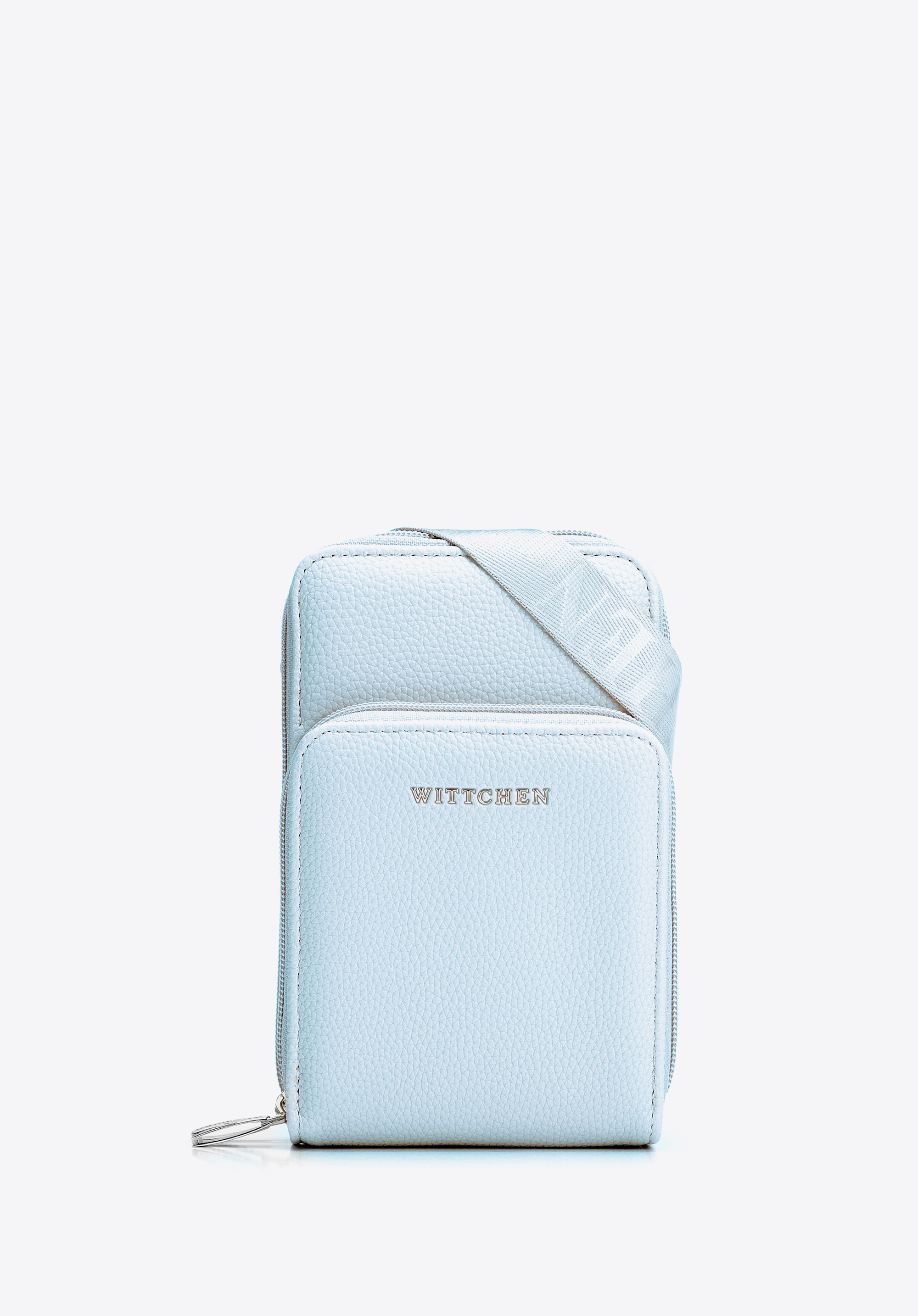 Mini-Handytasche aus Kunstleder für Damen, blau, 102-2Y-413-N, Bild 1