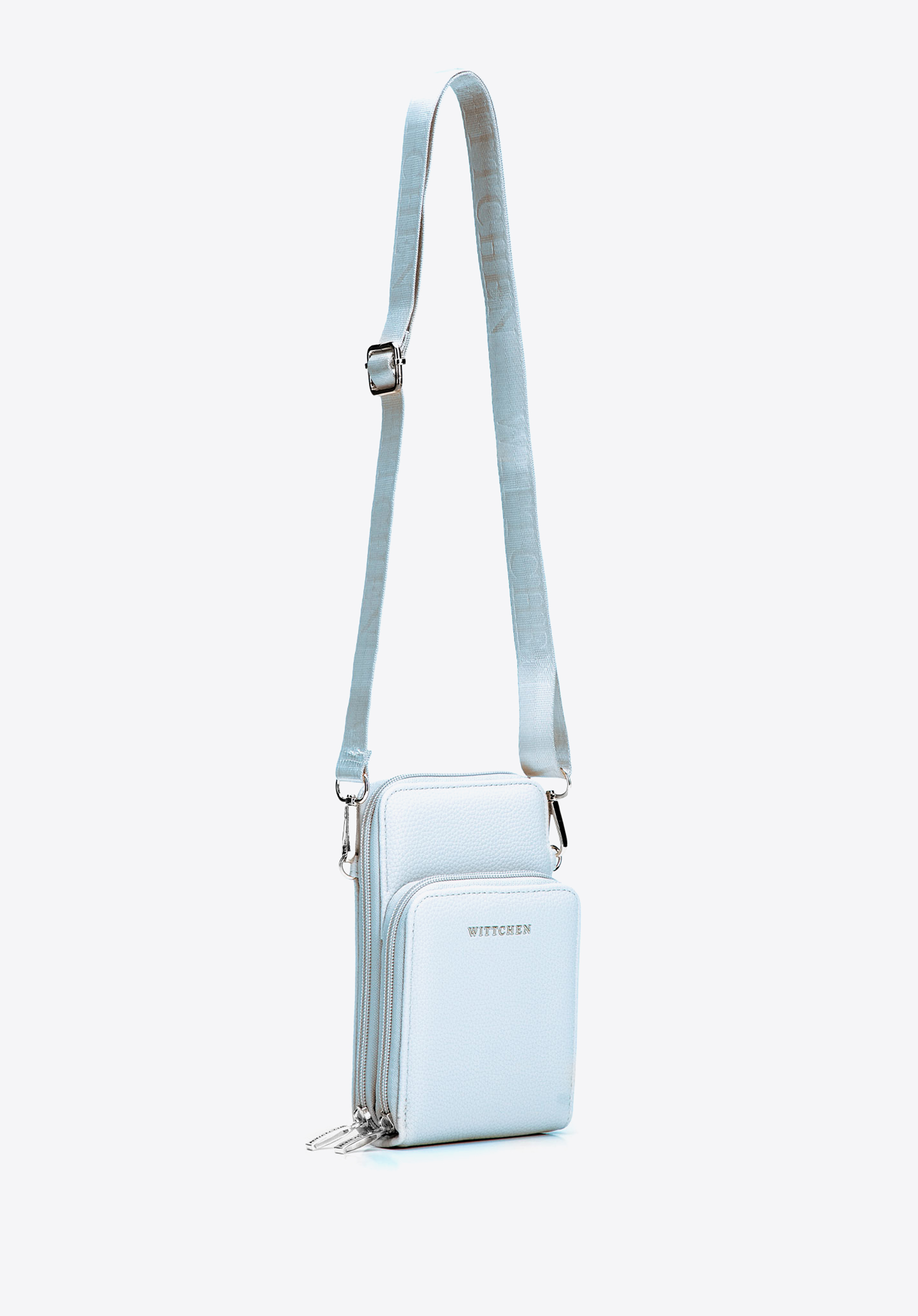 Mini-Handytasche aus Kunstleder für Damen, blau, 102-2Y-413-N, Bild 1